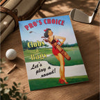 Classic Let's Play a Round Vintage Golf Poster | Retro Golf Wall Art Decor