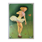 Vintage Elvgren Golf Pin Up Girl vintage golf poster, retro golf wall art