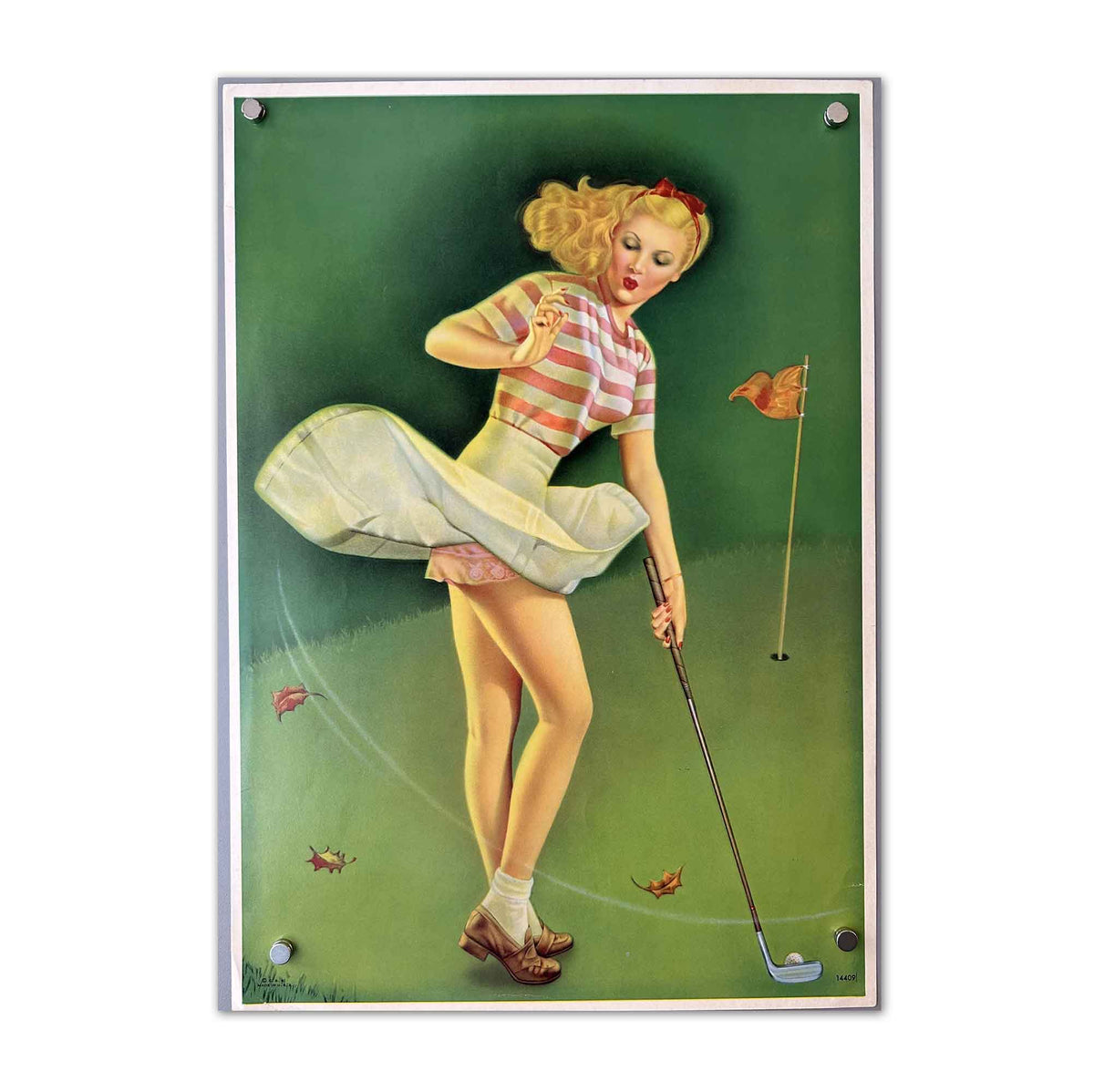 Vintage Elvgren Golf Pin Up Girl vintage golf poster, retro golf wall art