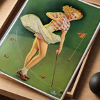 Vintage Elvgren Golf Pin Up Girl Vintage Golf Poster | Retro Golf Wall Art Decor