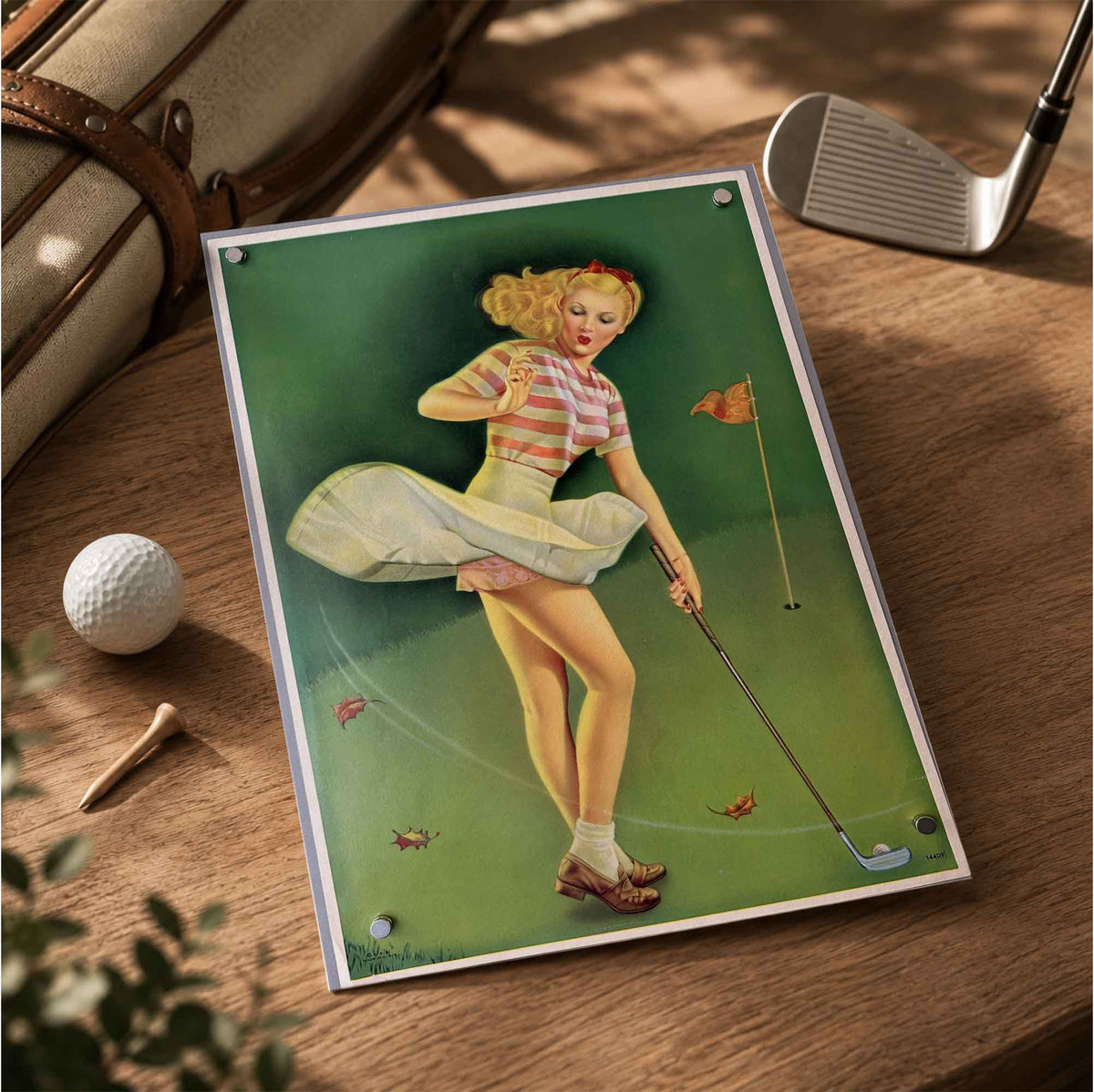 Vintage Elvgren Golf Pin Up Girl Vintage Golf Poster | Retro Golf Wall Art Decor