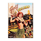Vintage Golf a Volcano vintage golf poster, retro golf wall art