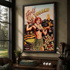 Vintage Golf a Volcano Vintage Golf Poster | Retro Golf Wall Art Decor