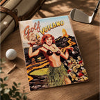 Vintage Golf a Volcano Vintage Golf Poster | Retro Golf Wall Art Decor