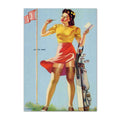 1940s Mutoscope Style Sexy Golfing Girl vintage golf poster, retro golf wall art