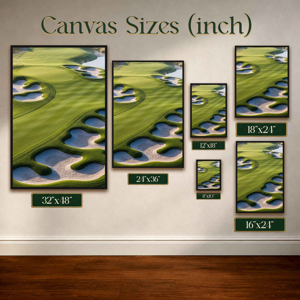 Aerial View Golf Course Vintage Golf Poster | Retro Golf Wall Art Decor