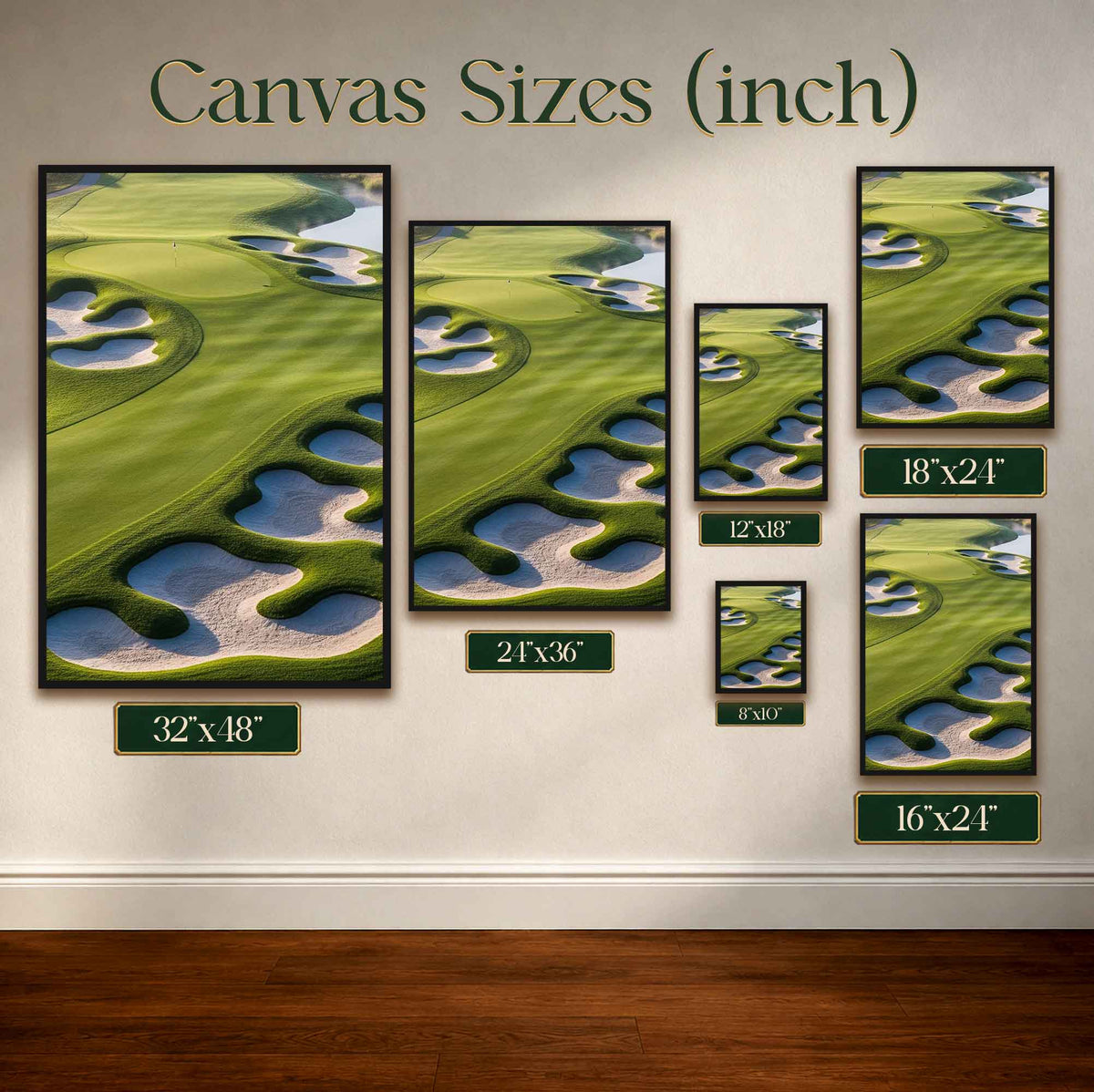 Aerial View Golf Course Vintage Golf Poster | Retro Golf Wall Art Decor