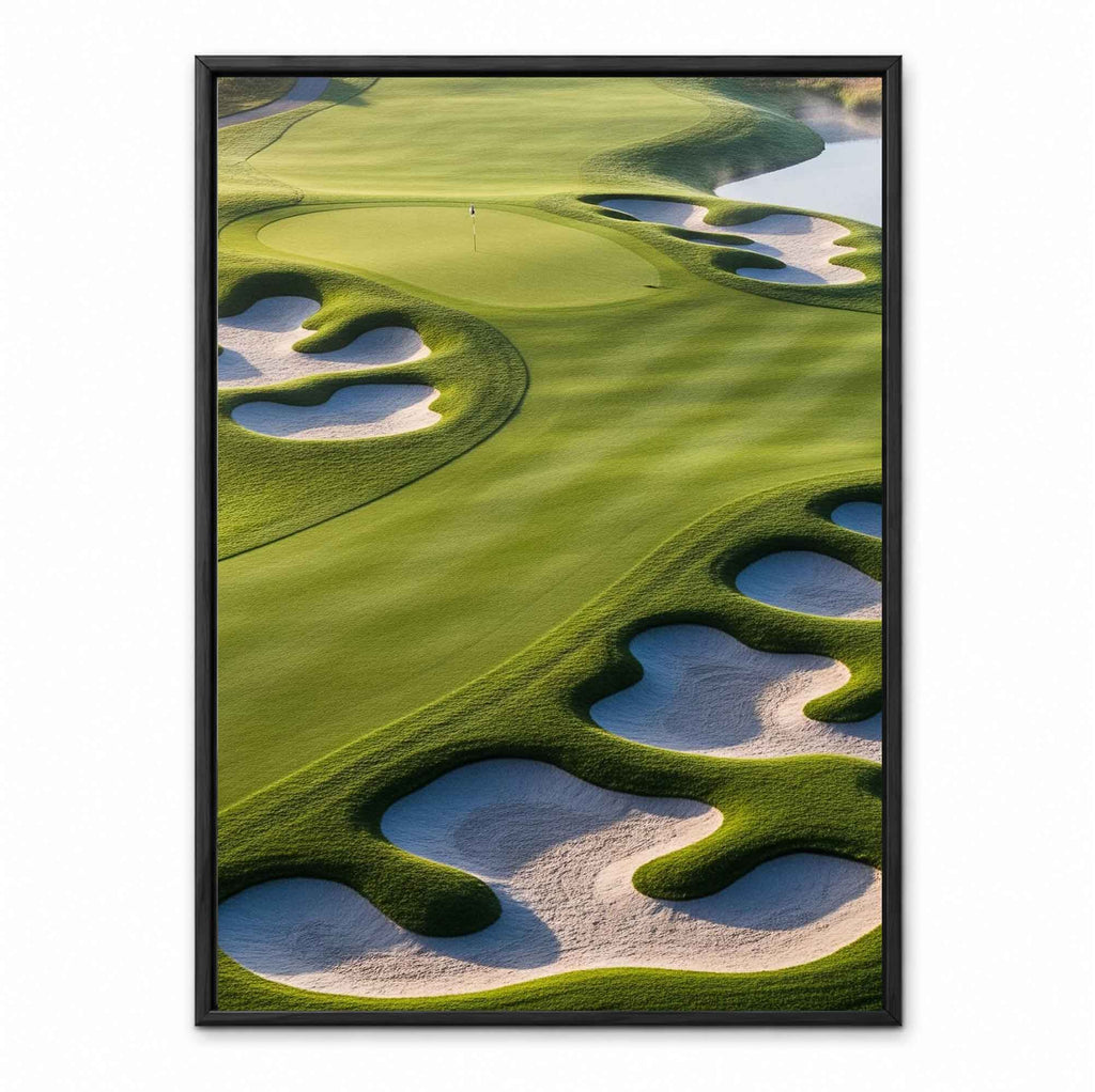 Aerial View Golf Course retro golf art print