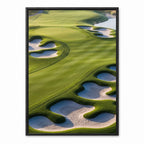 Aerial View Golf Course retro golf art print