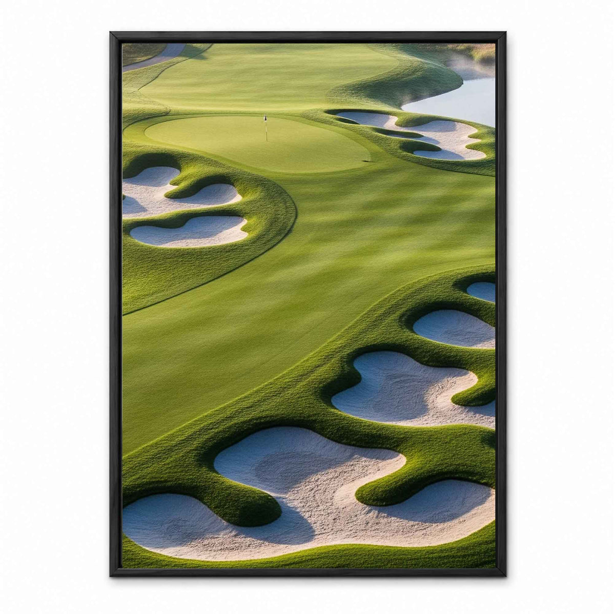 Aerial View Golf Course retro golf art print