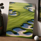 Aerial View Golf Course Vintage Golf Poster | Retro Golf Wall Art Decor