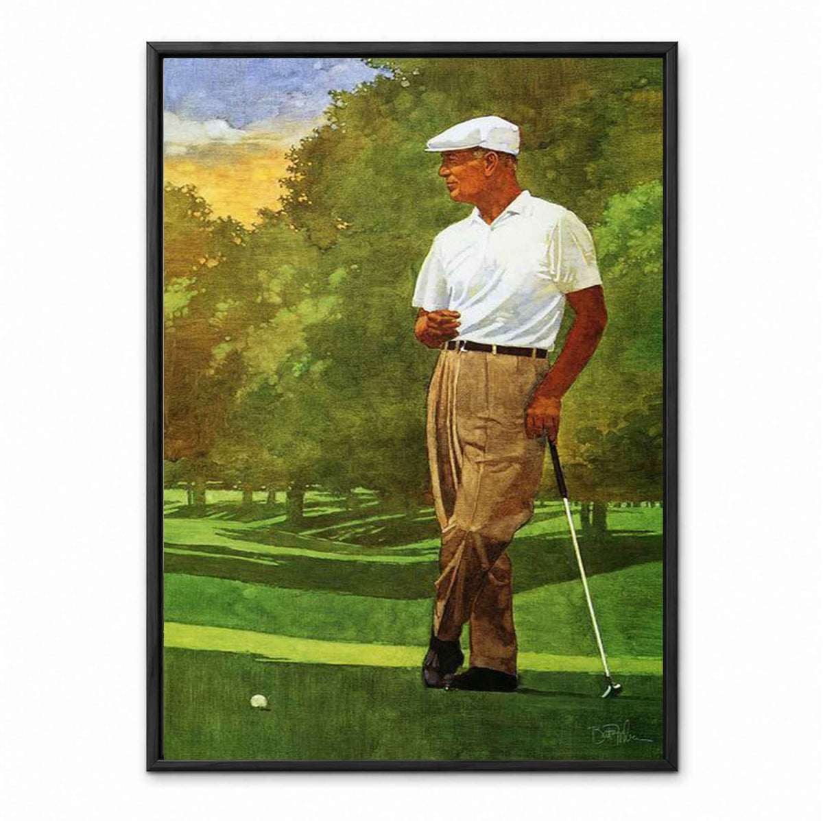 Retro Ben Hogan Painting retro golf art print