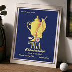 Vintage 1945 PGA Championship Vintage Golf Poster | Retro Golf Wall Art Decor