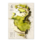 Retro Golf Course Yardage Book Map vintage golf poster, retro golf wall art