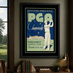 Vintage 1936 PGA Championship Vintage Golf Poster | Retro Golf Wall Art Decor