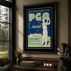Vintage 1936 PGA Championship Vintage Golf Poster | Retro Golf Wall Art Decor
