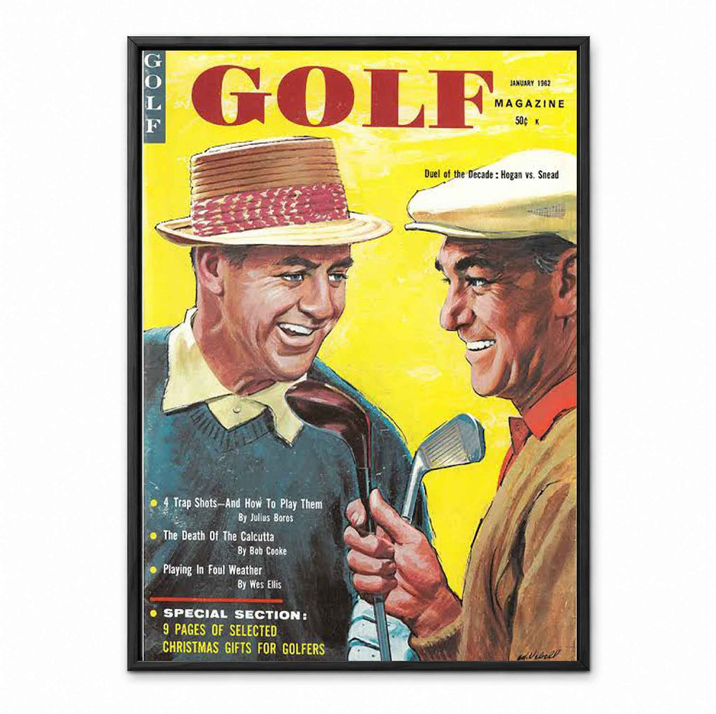Retro Duel of the Decade Hogan vs Snead retro golf art print