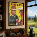 Retro Duel of the Decade Hogan vs Snead Vintage Golf Poster | Retro Golf Wall Art Decor
