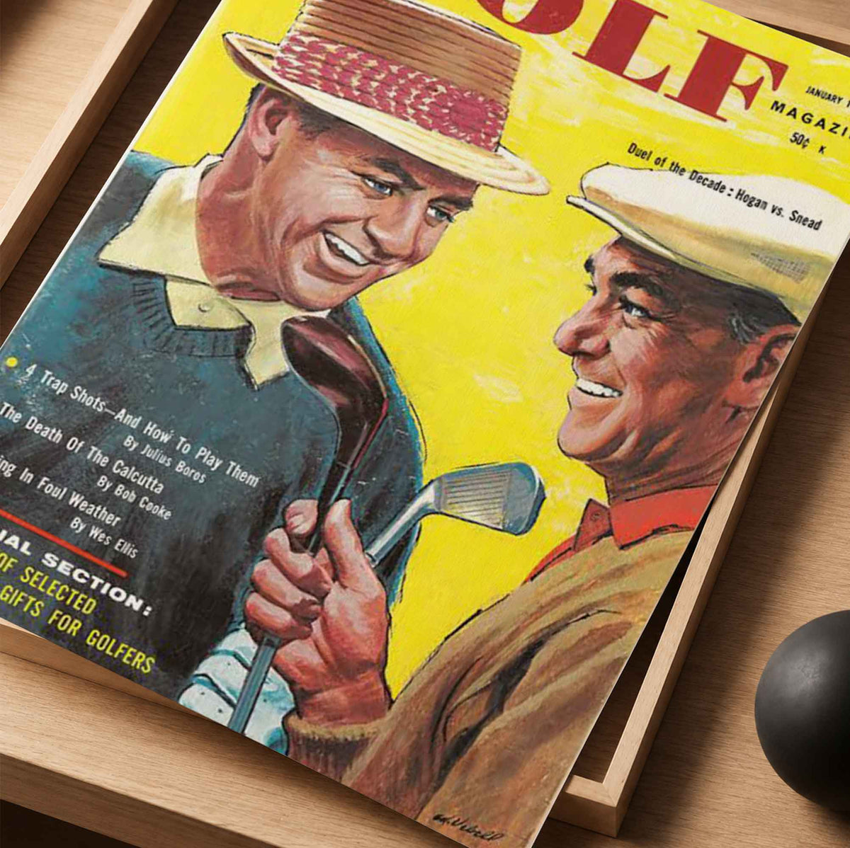 Retro Duel of the Decade Hogan vs Snead Vintage Golf Poster | Retro Golf Wall Art Decor