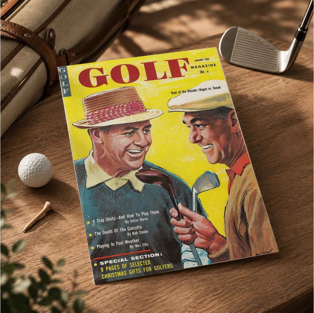 Retro Duel of the Decade Hogan vs Snead Vintage Golf Poster | Retro Golf Wall Art Decor