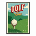 Vintage Golf Time retro golf art print
