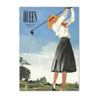 Vintage The Queen Magazine vintage golf poster, retro golf wall art