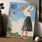 Vintage The Queen Magazine Vintage Golf Poster | Retro Golf Wall Art Decor