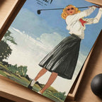 Vintage The Queen Magazine Vintage Golf Poster | Retro Golf Wall Art Decor