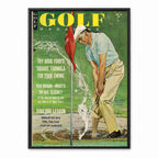 Vintage Ben Hogan Water Shot retro golf art print