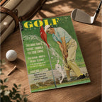 Vintage Ben Hogan Water Shot Vintage Golf Poster | Retro Golf Wall Art Decor