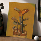 Vintage Hickory Golf Clubs Vintage Golf Poster | Retro Golf Wall Art Decor