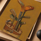 Vintage Hickory Golf Clubs Vintage Golf Poster | Retro Golf Wall Art Decor