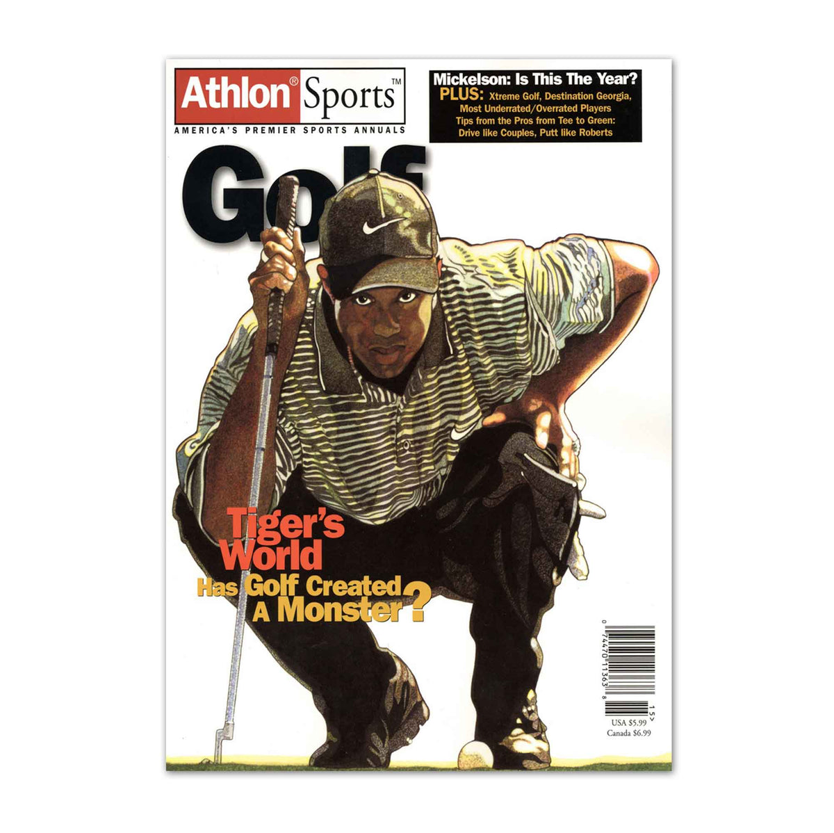 Vintage Athlon Sports Tiger's World vintage golf poster, retro golf wall art