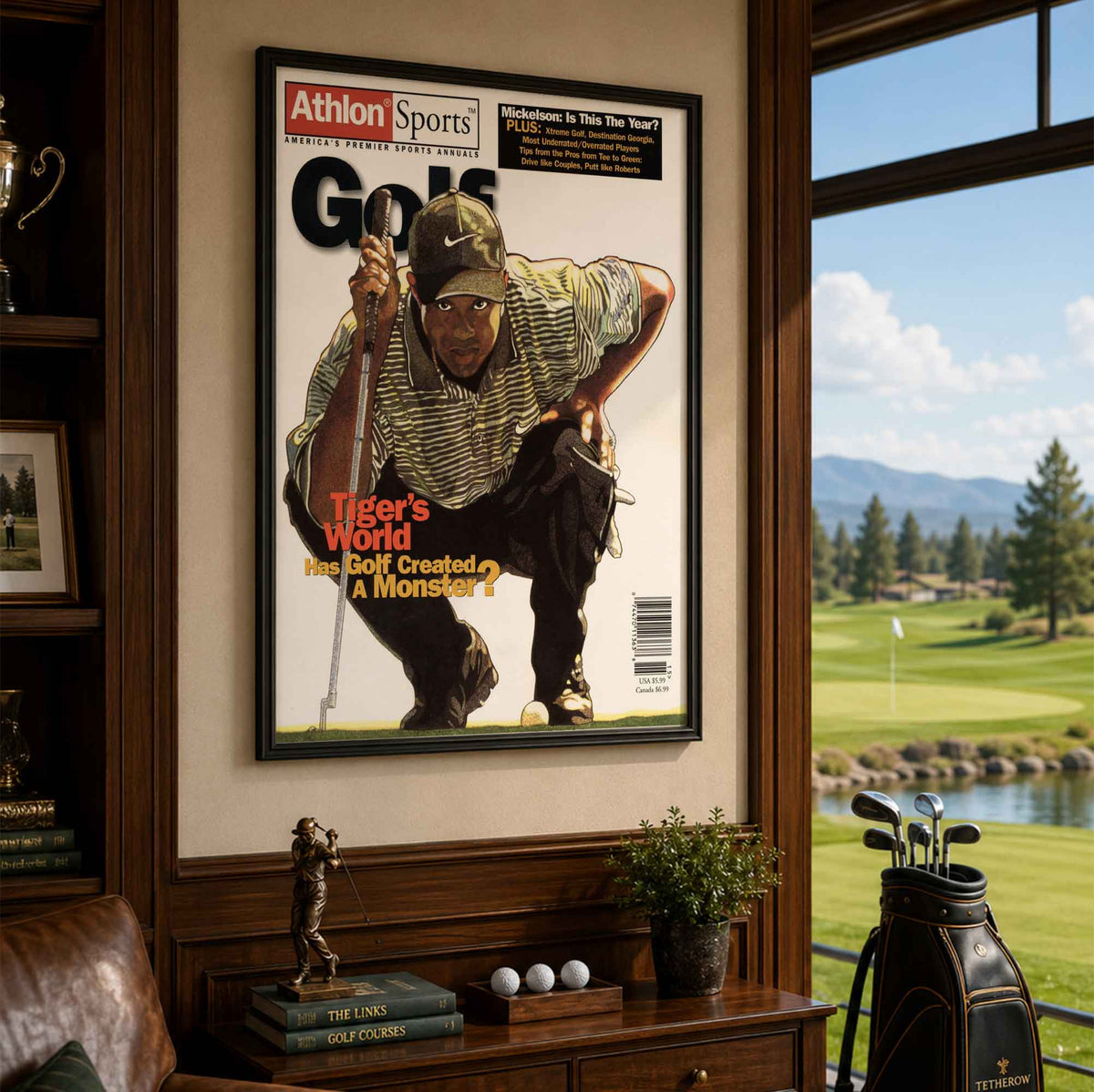 Vintage Athlon Sports Tiger's World Vintage Golf Poster | Retro Golf Wall Art Decor