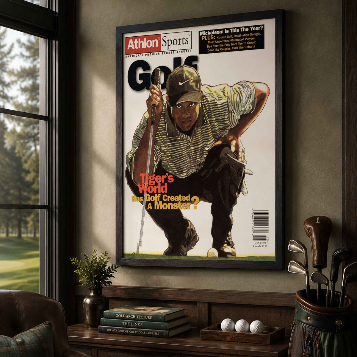 Vintage Athlon Sports Tiger's World Vintage Golf Poster | Retro Golf Wall Art Decor