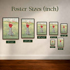 Vintage Gibson Girl Vintage Golf Poster | Retro Golf Wall Art Decor