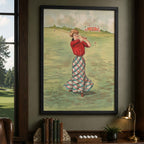 Vintage Gibson Girl Vintage Golf Poster | Retro Golf Wall Art Decor