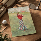 Vintage Gibson Girl Vintage Golf Poster | Retro Golf Wall Art Decor