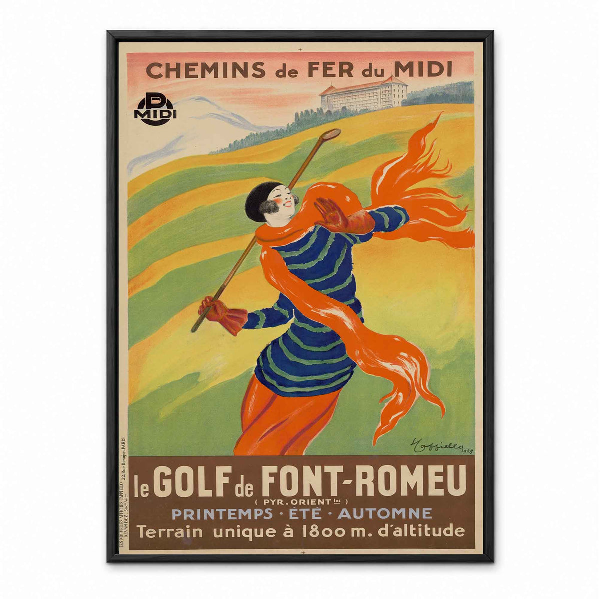 Leonetto Cappiello Art Deco Woman Golfer retro golf art print