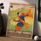 Leonetto Cappiello Art Deco Woman Golfer Vintage Golf Poster | Retro Golf Wall Art Decor