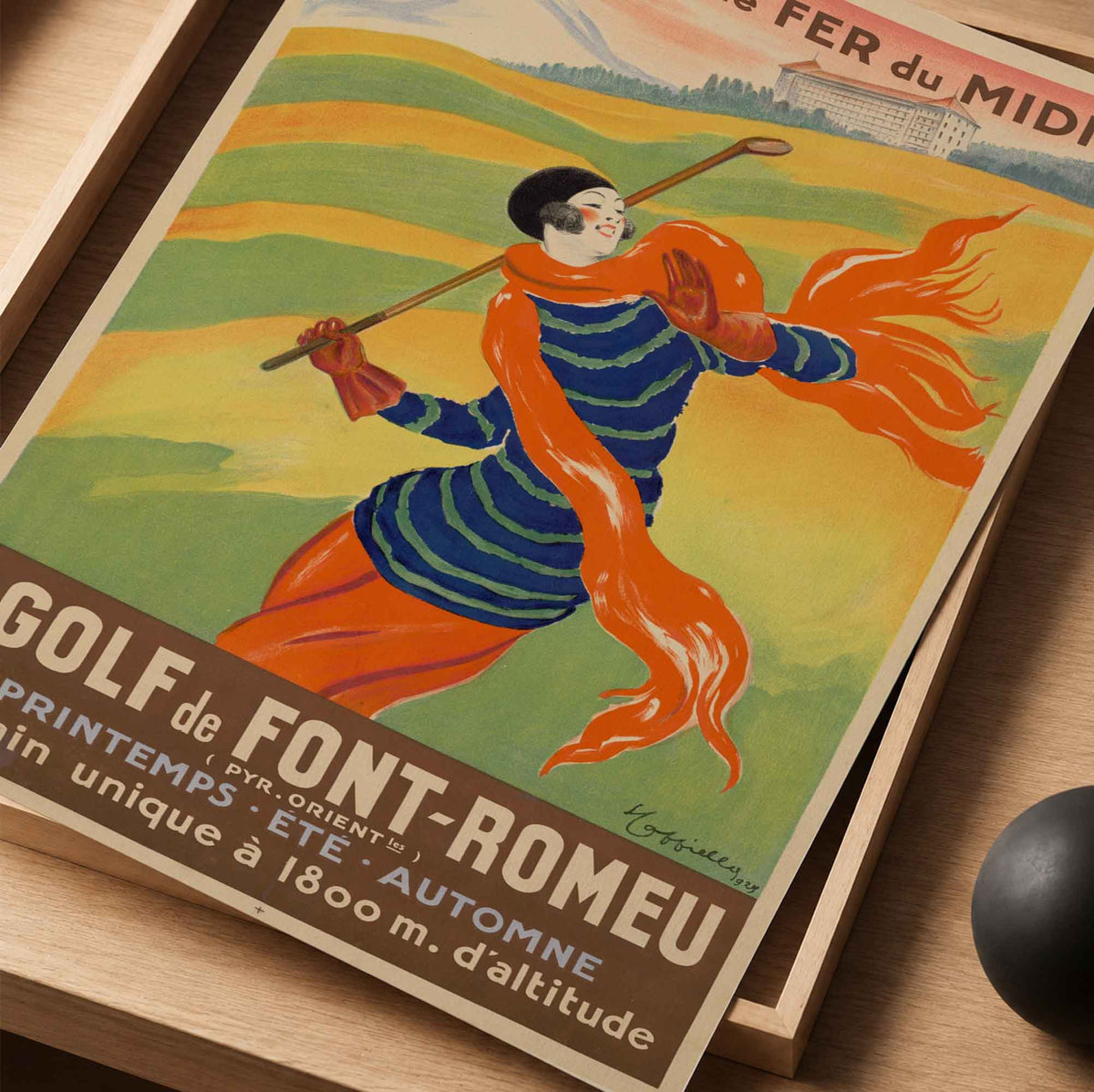 Leonetto Cappiello Art Deco Woman Golfer Vintage Golf Poster | Retro Golf Wall Art Decor