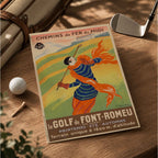 Leonetto Cappiello Art Deco Woman Golfer Vintage Golf Poster | Retro Golf Wall Art Decor