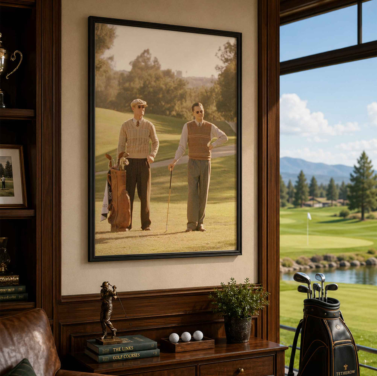 The Aviator Movie Golf Scene Vintage Golf Poster | Retro Golf Wall Art Decor