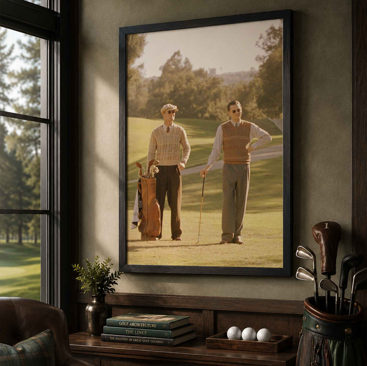 The Aviator Movie Golf Scene Vintage Golf Poster | Retro Golf Wall Art Decor