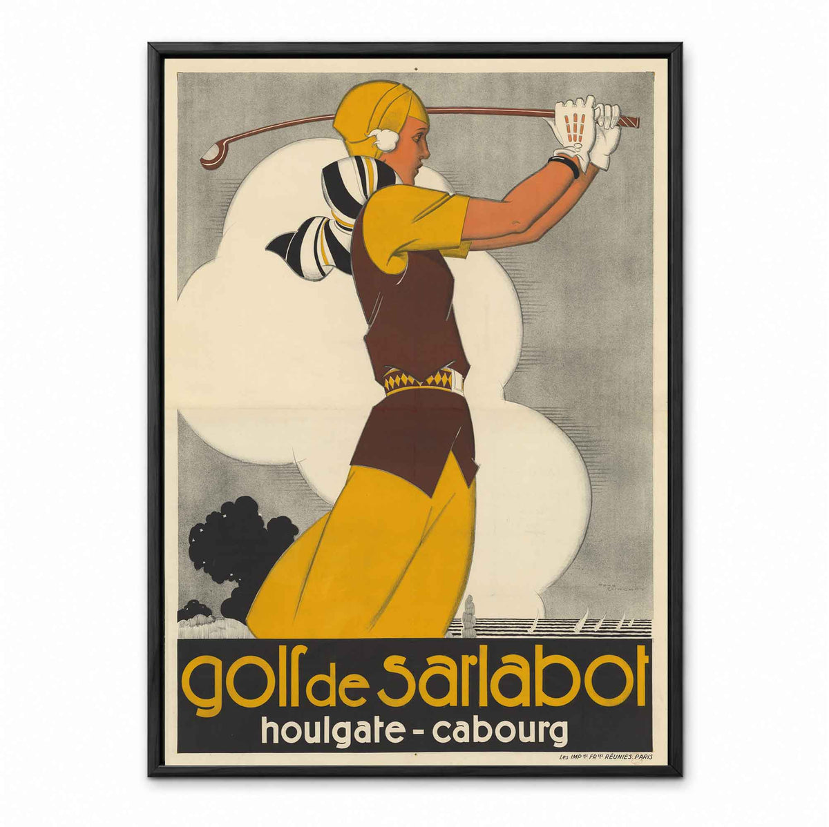 Vintage Golf de Sarlabot retro golf art print