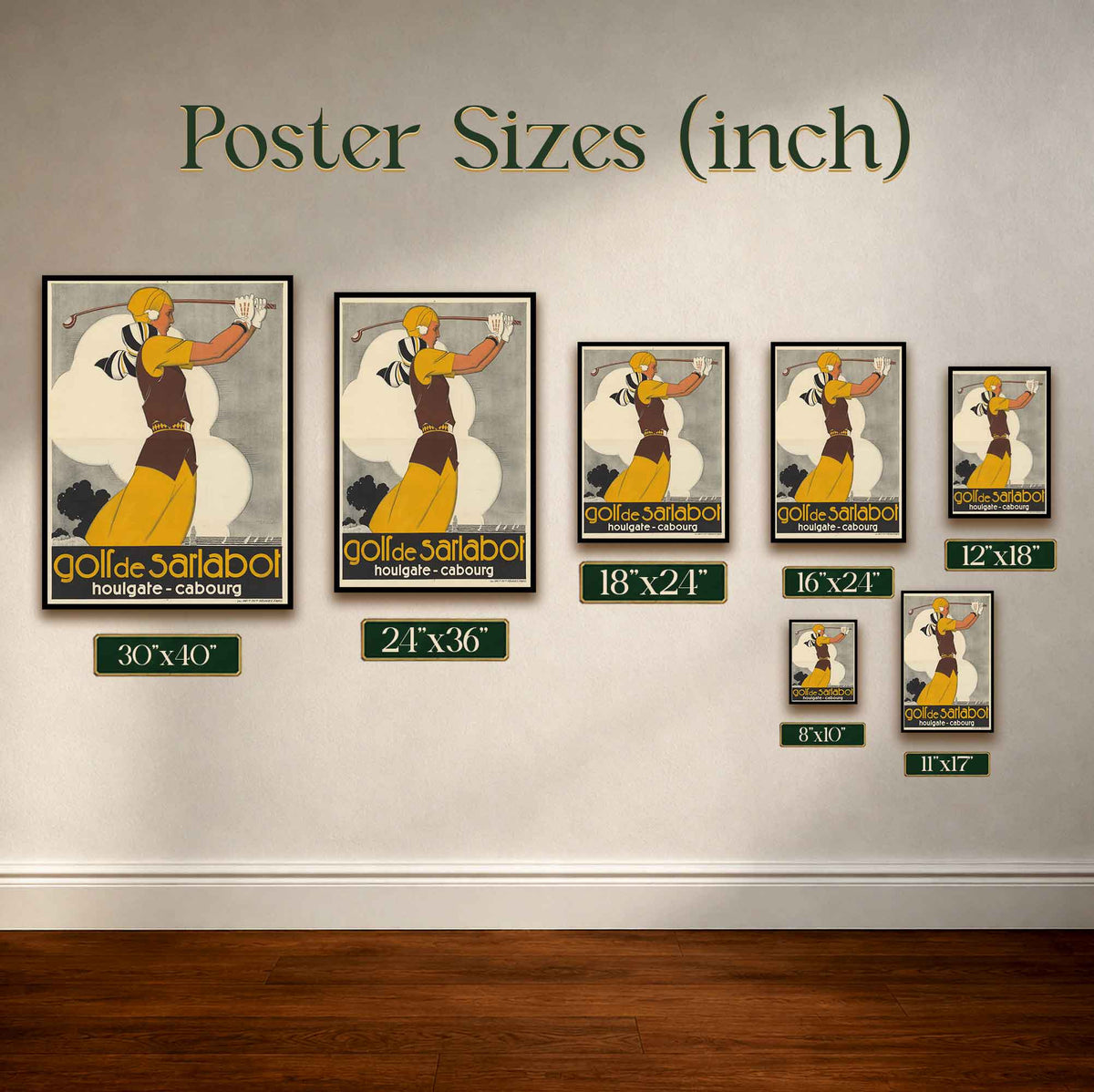 Vintage Golf de Sarlabot Vintage Golf Poster | Retro Golf Wall Art Decor