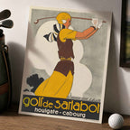 Vintage Golf de Sarlabot Vintage Golf Poster | Retro Golf Wall Art Decor