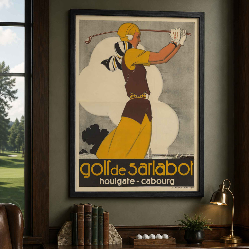 Vintage Golf de Sarlabot Vintage Golf Poster | Retro Golf Wall Art Decor