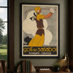 Vintage Golf de Sarlabot Vintage Golf Poster | Retro Golf Wall Art Decor