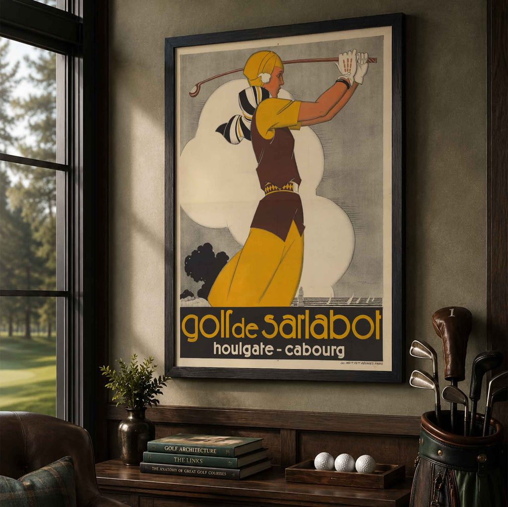 Vintage Golf de Sarlabot Vintage Golf Poster | Retro Golf Wall Art Decor
